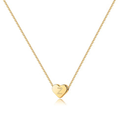 Heart Initial Necklace for Girls & Women