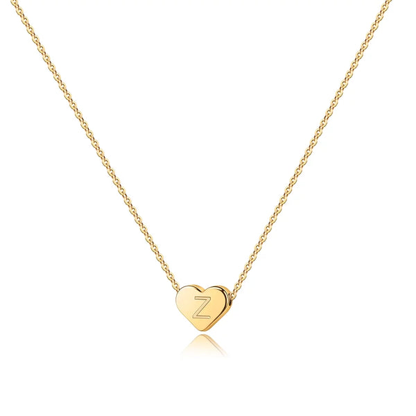 Heart Initial Necklace for Girls & Women