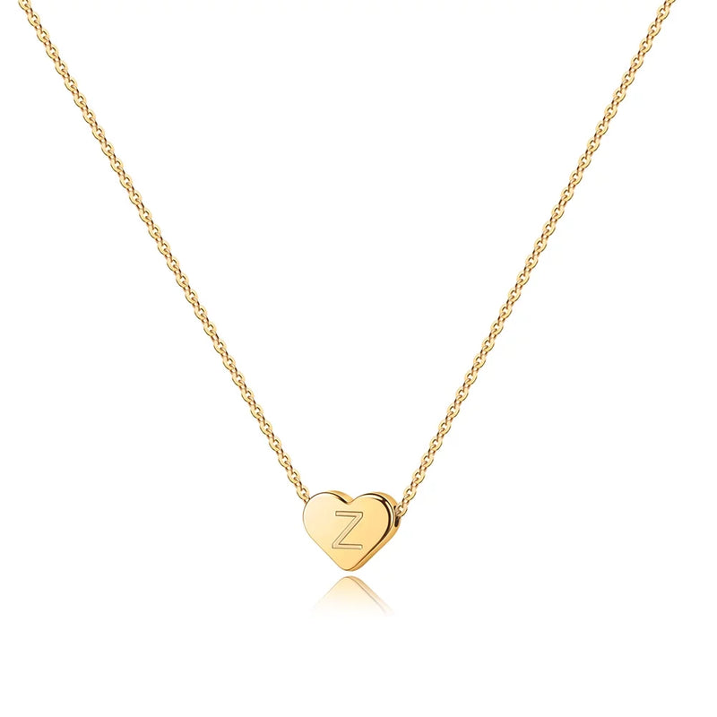 Heart Initial Necklace for Girls & Women